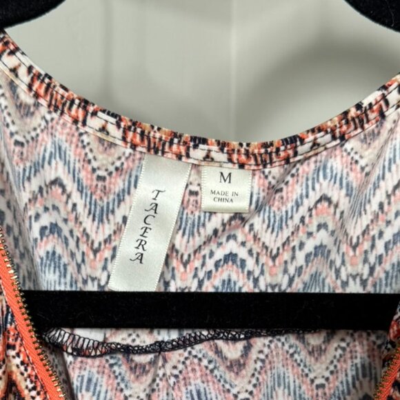 Tacera Chevron V-Neck Belted Dress β Multicolor, Size M - Picture 6 of 10